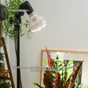 Sansi 40W Full Spectrum LED Grow Light Bulb with Remote – E27 Base