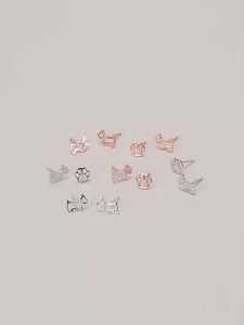 AGATHA | Elegant French Luxury Engraved Puppy Design Silver Earrings