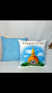 หมอน หมอนอิง สถานที่สำคัญของไทย หมอนอิงโซฟา ผ้าไมโครป้องกันไรฝุ่น บรรจุใยสังเคราะห์เกรดAคุณภาพดี โรงงานคุณภาพผลิตเอง