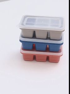 4PCS Mini 6 Grid Ice Cube Tray with Lid Silicone Ice Box Quick Freezer Jelly Mold Fruit Popsicle Maker Summer Party Homemade Cold Drink DIY Tools