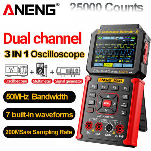 ANENG | ANENG AOS05 Handheld Oscilloscope Multimeter Signal Generator 50MHz Dual‑Channel 25000 Counts True‑RMS Digital Multi‑Meter