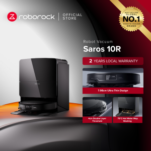 Roborock Saros 10R Robot Vacuum | 20000Pa | Ultra-Thin 7.98 cm | 3D ToF Solid State LiDAR