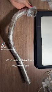 Cổ pô zin Inox 304 xe Exciter 150