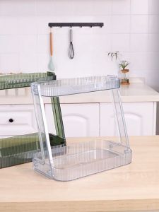 Kệ đa năng 2 tầng trong suốt. Kệ để bàn chắc chắn- gia vị- mỹ phẩm đa năng chắc chắn TVGHousewares