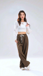 KM Kyra Cotton Corduroy Women Straight Loose Pants [P1047]