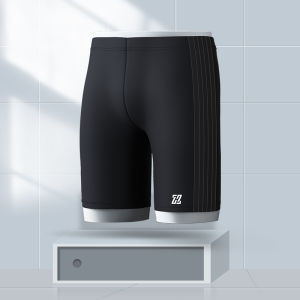 Mens Five-Part Speed Dry Thermal Sharkskin Swimming Suit Cap And Goggles Set Quick-Drying Comfortable Polyester Lycra Blend