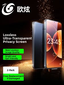 OUXUAN | Anti-Spy Tempered Glass Phone Protector Anti-Fingerprint Full Coverage