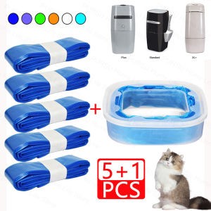 5+1 Pcs Combo Pack Cat Litter Refills Bag For Litter Genie Standard Plus XL+ and Style Pails Trash Can Replacement Garbage Bag