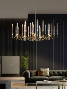 Luxurious French Crystal Pendant Lamp for Bar Island Dining Room Living Room Creative American Style Sample Room Designer Feels Light