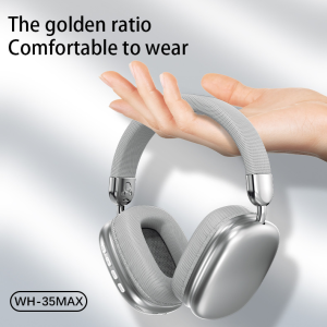 SPRISE Wireless Bluetooth Headphones Over-Ear HiFi Sound with Mic | Foldable Gaming & Music Headset | TF Card & AUX Support – Silver