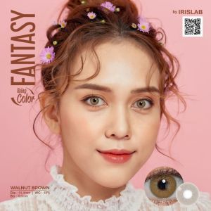 Softlens Fantasy By Living Color Dia.14.4mm Normal & Minus ( -0.50 s/d -6.00 ) Softlens Brown Grey Gray Irislab