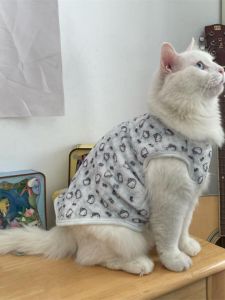 Kitty Cat Pet Clothes Thickened Flannel Anti-Loss Hair Cute Winter Spring Autumn Fleece Lined Cat Clothing Pet Accessories