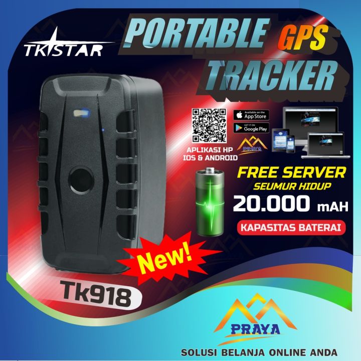 gps tracker tk918 premium free tracking seumur hidup portable mobil 20.