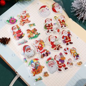 5Sheets Christmas 3D Puffy Cartoon Stickers Merry Christmas Santa Claus Bubble Stickers DIY Scrapbook Journal Stationery Decoration Sticker