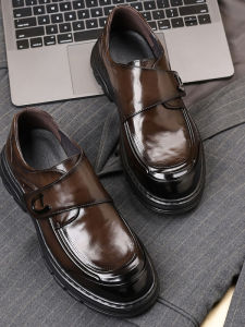 Business Style Slip-On Leather Shoes Black
