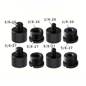 8pcs a set Mic Stand Thread Adapter Set 1/43/8 Male to 5/8 Female Microphone stand fixing Screw Adapter Transfer