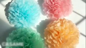 1pc 10cm Pompon Tissue Paper Pom Poms Flower Balls for Wedding Room Decoration Party Supplies DIY Color Hanging Paper Flowers
