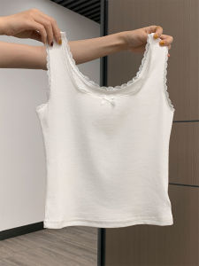 Lace Butterfly Knot Strap Vest Womens Spring Summer New plus Size Fat MM Outerwear Base Layer Sleeveless Versatile Top