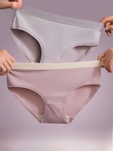 Miiow | Antibacterial Silk Triangle Panties Womens Seamless Underwear Comfortable Breathable No Butt Squeezing Cotton Soft Panties