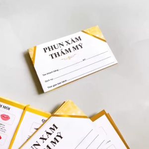 50 Phiếu giấy bảo hành - phiếu hướng dẫn chăm sóc sau phun xăm