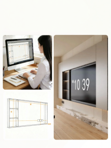 BEIQIVI | Tủ Treo Tường Cho TV Bằng Kim Loại Không Gỉ 85inch