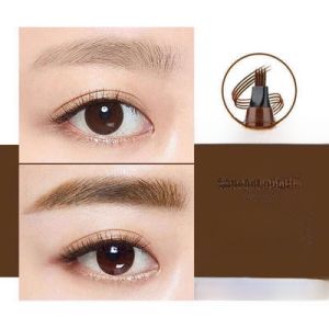 Waterproof Sweatproof Long-lasting Four-way Split Eyebrow Pencil Fine Tip Non-fading Easy-to-color Natural Stereo Beginner-friendly