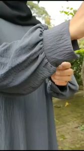 KV.GROSIR Gamis Syabilla Crinkle Airflow Mutiara Premium Terbaru | Dress Wanita Polos Manik Mewah Simpel