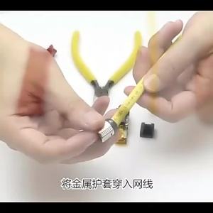 Cat6 Cat6A Cat7 Cat8 Industrial Ethernet Connector RJ45 Shielded Field Plug Tool Free Easy Metal Die-Cast Termination Conector
