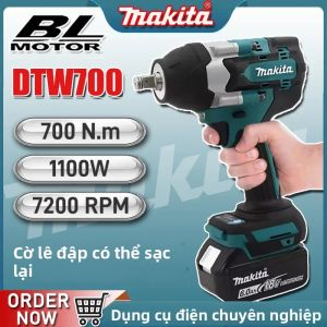 Makita DTW700 18V Cờ Lê Điện Không Chổi Than Máy Vặn Vít Không Dây Mô-men Xoắn Cao Có Thể Sạc Lại Công Cụ Điện Dùng Cho Công Việc Phi Kim Loại