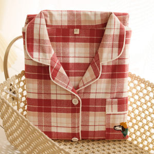 Bộ Đồ Ngủ Cotton Nguyên Chất Cho Nam Mùa Thu Đông Dài Tay Quần Dài Vải Nỉ Lông Cừu Cho Cặp Đôi Mặc Ở Nhà Thoải Mái