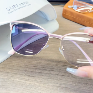 Fashion Photochromic Eyeglasses Anti Blue Light Anti Radiation For Women Eyeglass Cat Eye Glasses Replaceable Lens