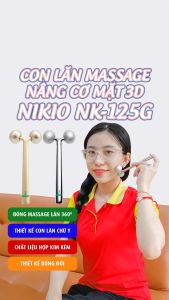 Con lăn mát xa mặt massage nâng cơ mặt Nikio NK-125G - bi lăn 3D tạo cầm Vline cải thiện nếp nhăn trẻ hóa da chất liệu hợp kim cao cấp | OKbuy