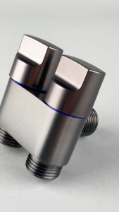 Dual angle valve Stainless Steel Standard Spout Two Way Angle Valve 1 in 2 Out Faucet Dual Control Valve household