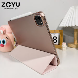 ZOYU เคส iPad Pro 11 รุ่นเนื้อด้านโปร่งแสงกระดานสำหรับ iPad 2022 M2 Pro 11 สำหรับ iPad Pro 11 (2020/2021) เคสอัจฉริยะ 2/4