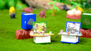 Book Keychain Folding Children Kids Toy 3D Christmas Gift Anxiety Stress Relief Dinosaur Castle Christmas Mini Key