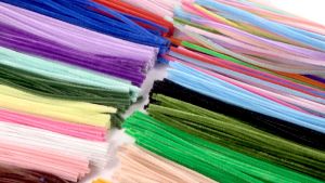 100pcs Fuzzy Wires Chenille Twisted Sticks Bar Anvil Wire Craft Pipe Creative Children Plush Stick