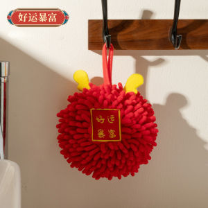 Khăn Lau Tay Dày Màu Đỏ Trang Trí Đám Cưới Treo Trong Nhà Bếp Và Phòng Tắm Khăn Lau Tay Bằng Cotton Thấm Hút