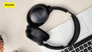 Awei AT2 Wireless ANC Headphone Foldable -34dB Active Noise Cancelling Bluetooth 5.3 Game Transparency Dual Modes Headset Bulit In 8 Microphones 36H Play Time Hi-Res Audio for Music Running Sports