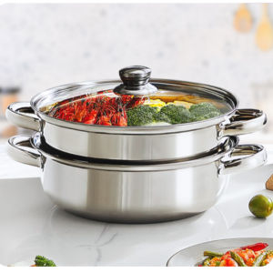 ( BISA COD ) PROMO PANCI STREAMER STAINLESS STEEL / PANCI SOUP 2 SUSUN / PANCI STEAMER 28cm / PANCI KUKUS 13L
