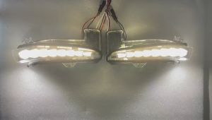 TCS PROTON X50 CHROME ALBINO SIDE MIRROR DAY LIGHT LED TURN SIGNAL LIGHT ACCESSORIES