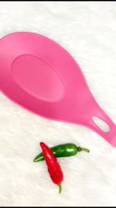 Alas Sendok Silikon Tempat Holder Alas Wadah Tatakan Sendok Spatula Tempat Saus Bentuk Sendok
