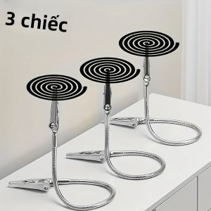 3 Thép Không Gỉ Chống Muỗi Giá Đỡ Có Thể Điều Chỉnh Kẹp Chịu Nhiệt Chống Đầu Trong Nhà Ngoài Trời Đuổi Côn Trùng Đốt