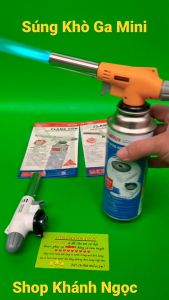 Đầu khò gas Mini Đánh Lửa Tự Động - Đầu khò bình gas mini Đánh Lửa Tự Động 920 Vàng- trắng