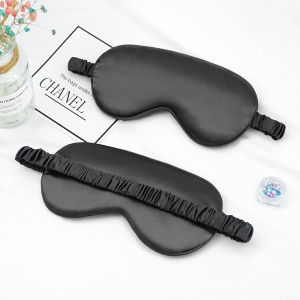 Double-Sided Silk Sleep Eye Mask Light-Blocking Elastic Ties Mulberry Silk Band Breathable Nap Eye Mask Logo Printable