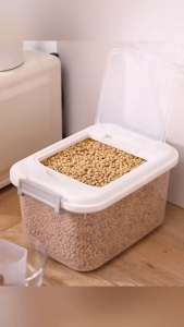 กล่องข้าวสาร กล่องเก็บธัญพืช  ถังเก็บข้าวสาร Rice Storage Box ซ้อนกันได้ ประหยัดพื้นที่ Alechaung coffee