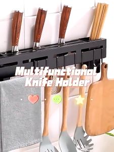 Sticky Wall Hook Nails Free Kitchen Organizer Sticky Multi-Funcition Easy Apply Rak Pisau Dapur