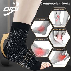 DIDI 1Pair Compression Socks Neuropathy Socks Ankle Brace Sleeve for SwellingSprainNeuropathy