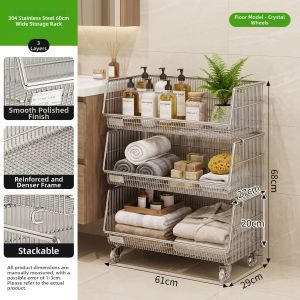 Mobile Large Capacity Partitioned Laundry Basket