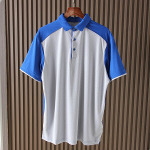 Loose Comfortable Quick Dry Breathable Golf Series Mens Polo Shirt Short Sleeve Turn-down Collar Sportswear Sun Protection Patchwork