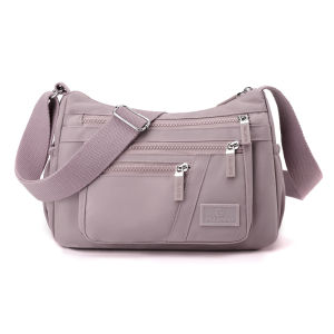 New Nylon Commuter Casual Ladies Single Shoulder Bag Multi Compartment Simple mid Age Backpack Crossbody Korean Style Womens Bag